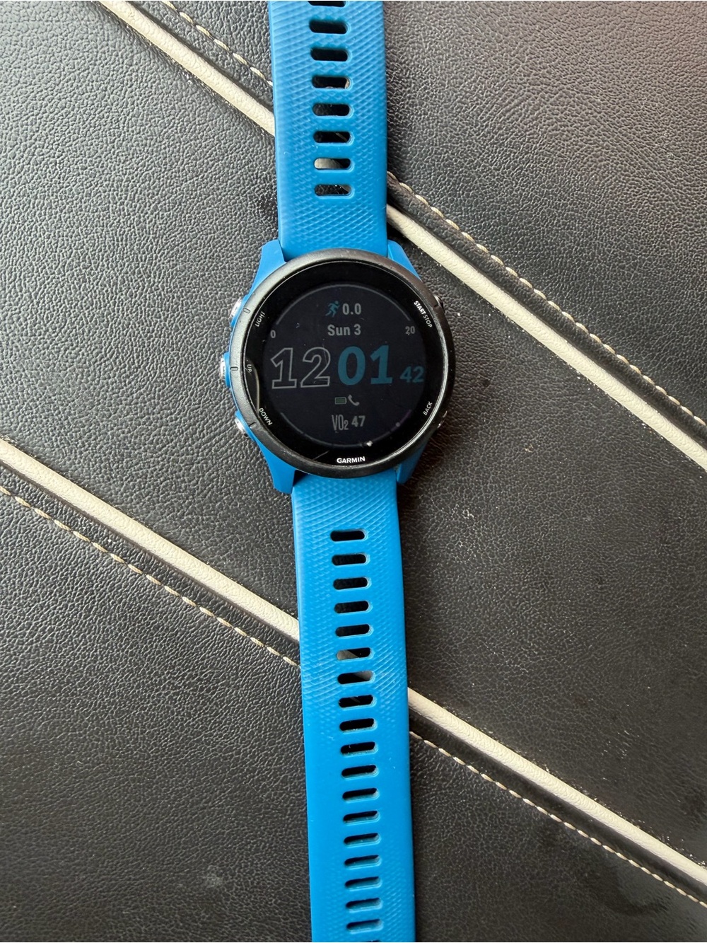 garmin blue and black GPS Sports Smartwatch